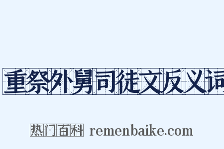 重祭外舅司徒文反义词是什么意思的图片